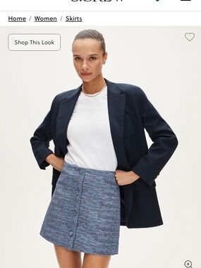 J.Crew Fairfax button-front mini skirt in tweed